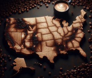 Where are coffee beans grown in the US?