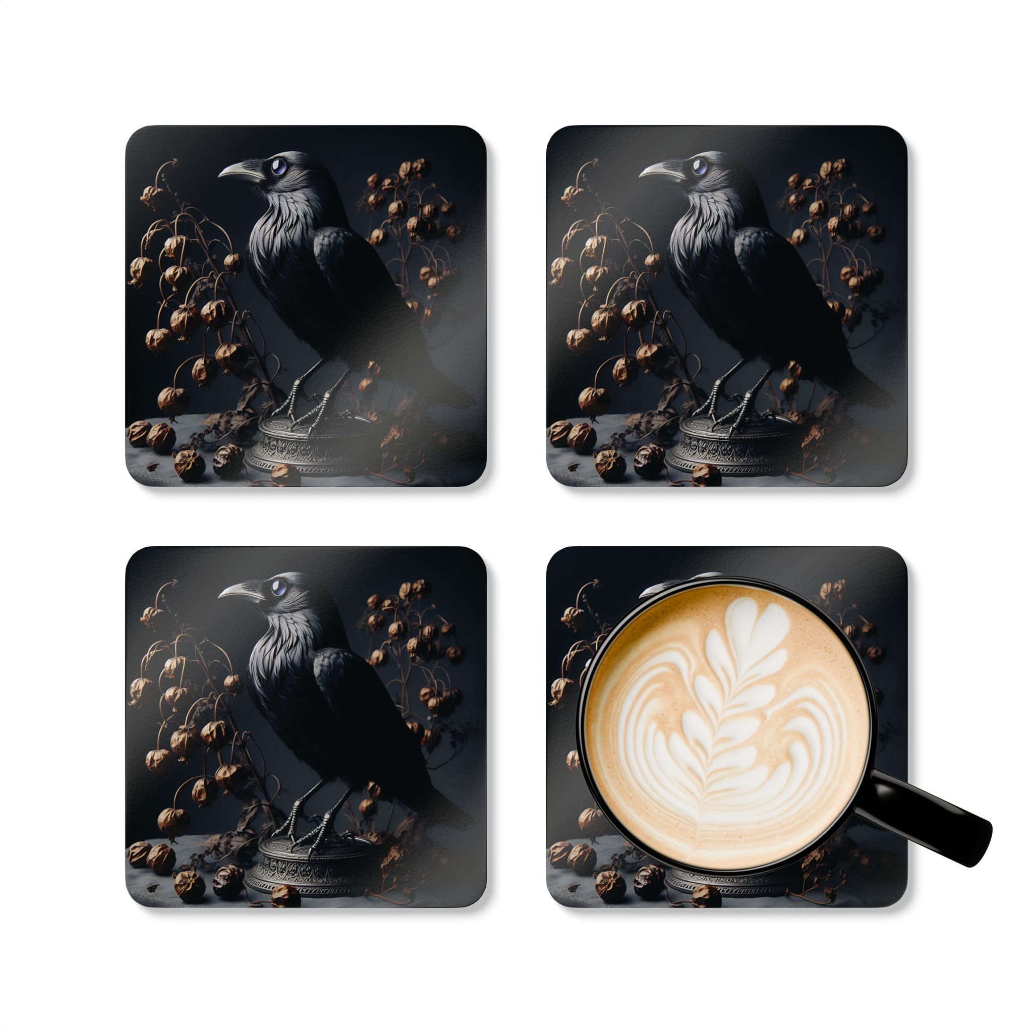 Darkest Raven Coasters