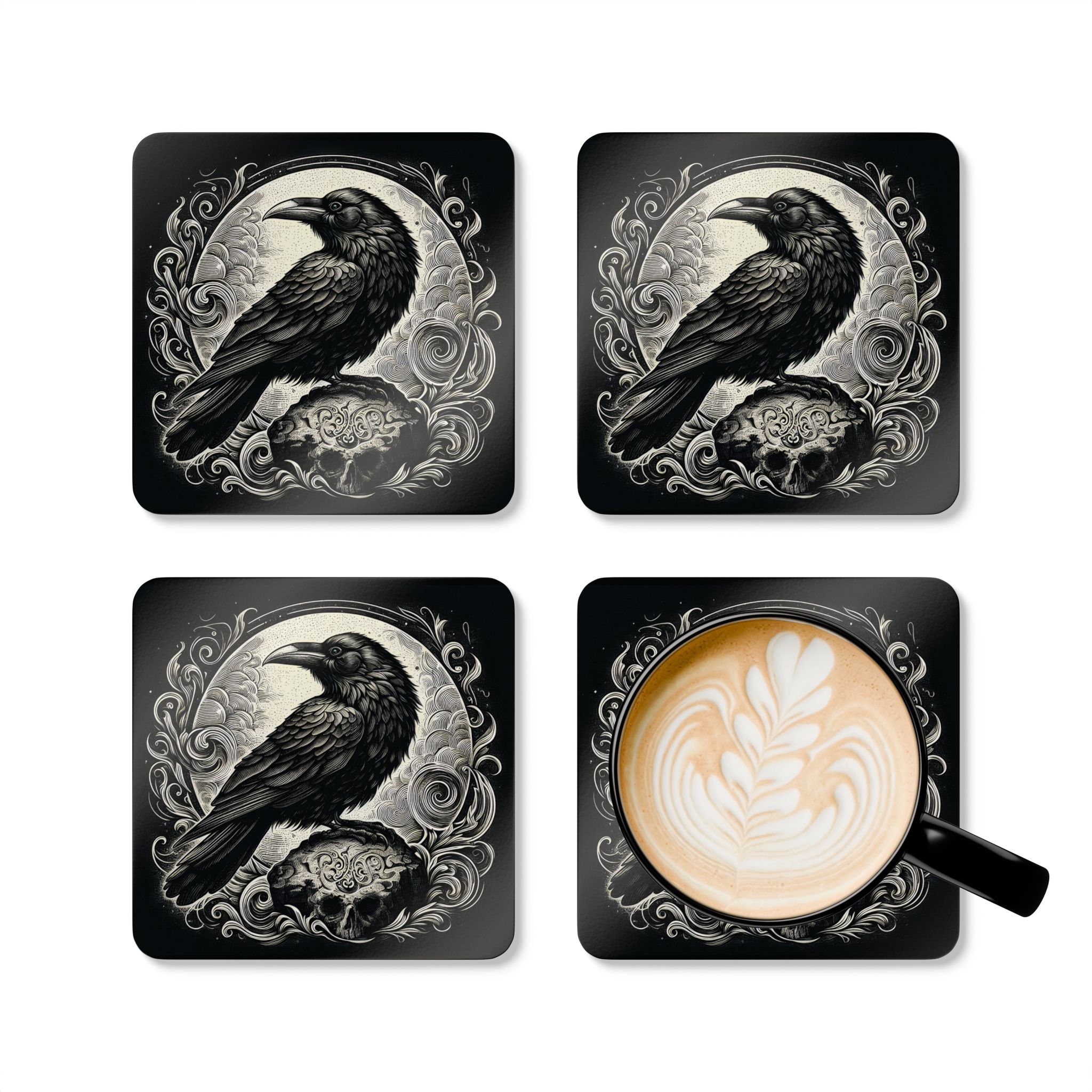 Raven's Grim Throne Coasters